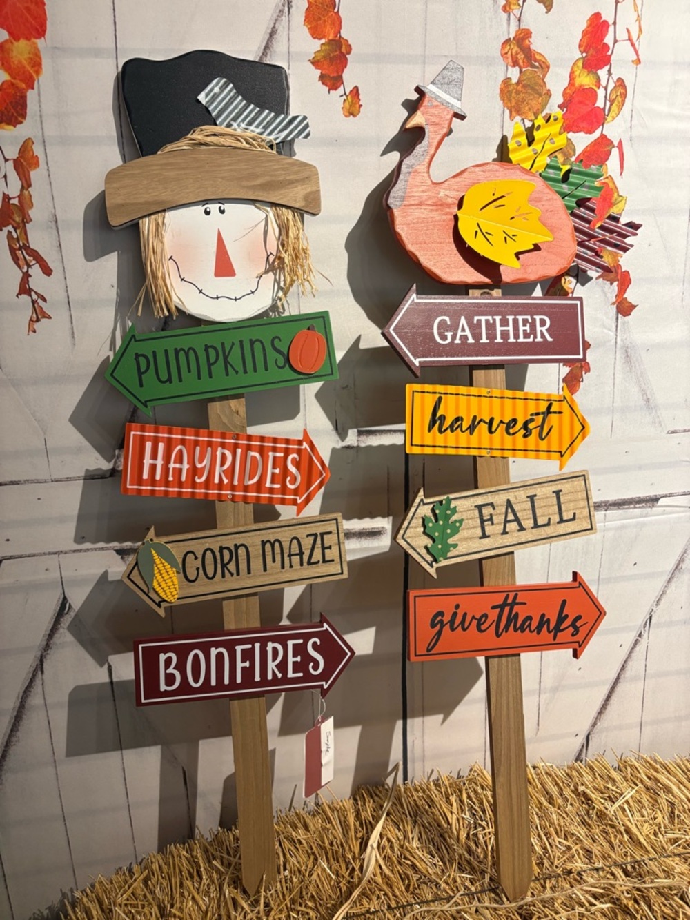 Fall Directional Yard Signs - Pumpkins, Hayrides, Corn Maze, Bonfires